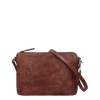 LouLou Essentiels Vintage Croco Crossbody dark brown  Damestas