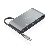 Aisens ASUC-8P010-GR USB-hub, grijs, 1 stuk