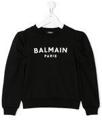 Balmain Kids sweat à logo imprimé - Noir