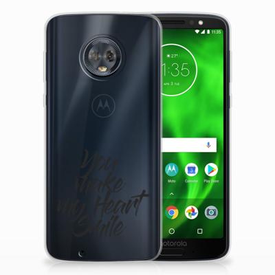 Motorola Moto G6 Siliconen hoesje met naam Heart Smile
