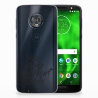 Motorola Moto G6 Siliconen hoesje met naam Heart Smile