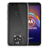 Motorola Moto E6 Play Telefoonhoesje met Naam Cat Good Day