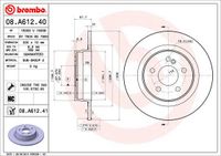 Remschijf BREMBO, Remschijftype: Massief, u.a. für Mercedes-Benz