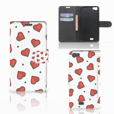 Wiko Lenny Telefoon Hoesje Hearts Wiko Lenny Telefoon Hoesje Hearts