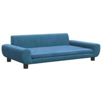 vidaXL Hondenmand 100x54x33 cm fluweel blauw, hondenbank, hondenbed, dierenmand, huisdierenbank, huisdierenmand, dierenbed, huisdierenbed