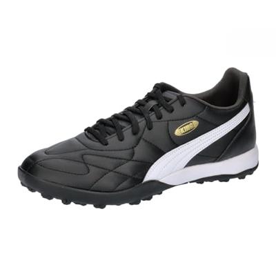 PUMA Unisex King Top Tt voetbalschoen, Puma Zwart PUMA Wit PUMA Goud, 44 EU