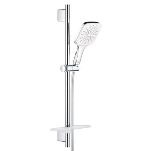 GROHE QuickFix Vitalio glijstangset met zeepschaal en 3 standen vierkante handdouche chroom 26596000