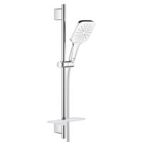 GROHE QuickFix Vitalio glijstangset met zeepschaal en 3 standen vierkante handdouche chroom 26596000