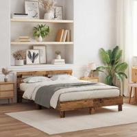 vidaXL Houten Bedframe Gerecycled Hout 140 x 190 cm Verstelbaar Bedframe