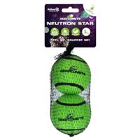 Dog Comets Neutron Star - Hondenbal met piep - Ø 7,5 cm - hondenspeelgoed - tennisbal - bouncing tennisbal - 2 stuks - groen