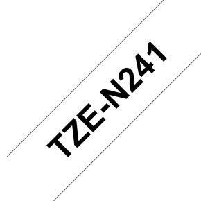 Brother Originele TZe-N241 label tapecassette – zwart op wit, breedte 18 mm