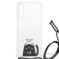 Samsung Galaxy A13 5G | A04s Stevig Bumper Hoesje Cat Good Day - thumbnail