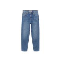 Mango high waist straight fit jeans blauw