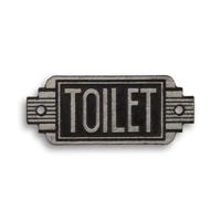 GIETIJZEREN ART DECO BORD "TOILET" - thumbnail