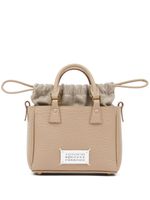 Maison Margiela 5AC Horizontal leather tote bag - Tons neutres