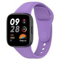 By Qubix - Siliconen bandje - Paars - Compatible met Xiaomi Redmi Watch 3 - Compatible Xiaomi bandje