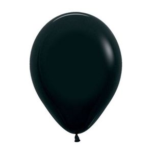 Ballonnen zwart 12 stuks 30cm