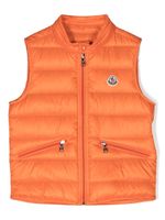 Moncler Enfant gilet matelassé à fermeture zippée - Orange