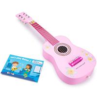 New Classic Toys Gitaar Roze Met Bloemen, NCT-0348, standaard