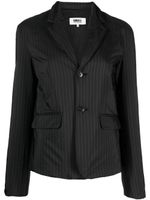 MM6 Maison Margiela blazer à fines rayures - Noir