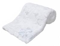 Soft Touch dekentje sterren 75 x 100 cm polyester wit