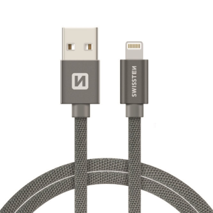 Swissten Lightning naar USB Kabel 2M Grijs