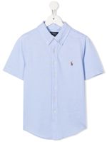 Ralph Lauren Kids chemise Oxford à manches courtes - Bleu