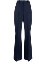 Balmain pantalon de tailleur à coupe évasée - Bleu