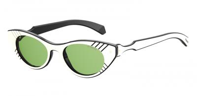 Polaroid zonnebril 6084/S 0XR/UC dames ivoor met groene lens Polaroid zonnebril 6084/S 0XR/UC dames ivoor met groene lens