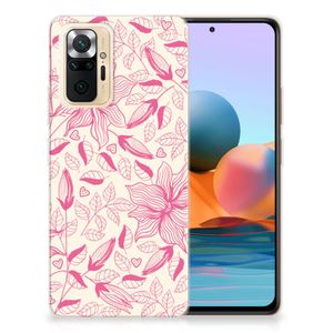 Xiaomi Redmi Note 10 Pro TPU Case Pink Flowers