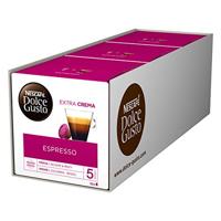 NESCAFÉ Dolce Gusto Espresso, 100% edele Arabica bonen, karakteristieke espresso | fruitige granaatappelnoten | fluweelachtige crème | aroma-verzegelde capsules, verpakking van 3 (3 x 16 capsules)