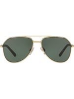 Dolce & Gabbana Eyewear lunettes de soleil à monture aviateur - Vert - thumbnail