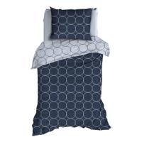 Romanette Carbonell Dekbedovertrek - 1-persoons (140x200/220 Cm + 1 Sloop) - Katoen - Blauw