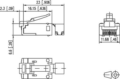 Metz Connect RJ45-stekker Cat.6 Class EA 1401505010-E Stekker Metaal 1 stuk(s)