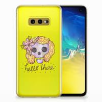 Silicone Back Case Samsung Galaxy S10e Boho Skull