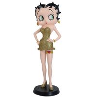 Betty Boop Kousenband (Gouden Glitter Jurk) Beeldje