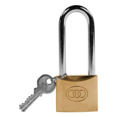 Tri-Circle hangslot lange hals 32 mm messing/staal zilver/goud