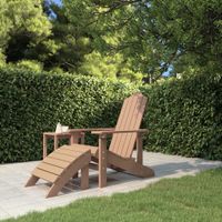 Tuinstoel Adirondack met voetenbank HDPE bruin