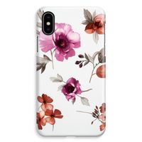 Geschilderde bloemen: iPhone XS Max Volledig Geprint Hoesje - thumbnail