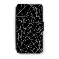 Geometrische lijnen wit: iPhone X Flip Hoesje - thumbnail