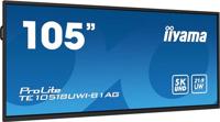 iiyama Prolite TE10518UWI-B1AG 265,7 cm 104,6 inch VA LED groot formaat display 5K UHD 40 touchpunten PureTouch-IR HDMI DP USB-C 3.2 USB 3.1 RS-232c RJ45 HDMI-out 7H OPS-slot WiFi Android OS AntiGlare