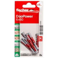 Fischer - Pluggen – blister met 8 universele pluggen Duopower Ø 6 x 50 – Fisher