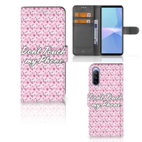 Sony Xperia 10 III Portemonnee Hoesje Flowers Pink DTMP - thumbnail