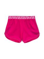 Versace Kids short en coton à motif Medusa brodé - Rose