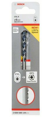 Bosch Accessories CYL-5 2608588144 Carbide Beton-spiraalboor 6 mm Gezamenlijke lengte 100 mm Cilinderschacht 1 stuk(s)