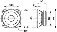 Visaton FR 8 - 4 Ohm 3.3 inch 8 cm Breedband-luidspreker 10 W 4 Ω - thumbnail