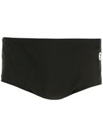 Amir Slama short de bain à patch logo - Noir