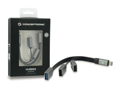 Conceptronic HUBBIES01G interface hub USB 3.2 Gen 2 (3.1 Gen 2) Type-C 5000 Mbit/s Grijs