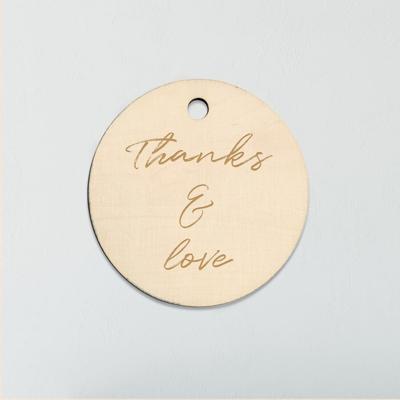 Houten labeltje trouwbedankje Houten labeltje trouwbedankje