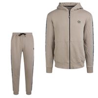 Cruyff Xicota Trainingspak Full-Zip Beige Zwart Wit